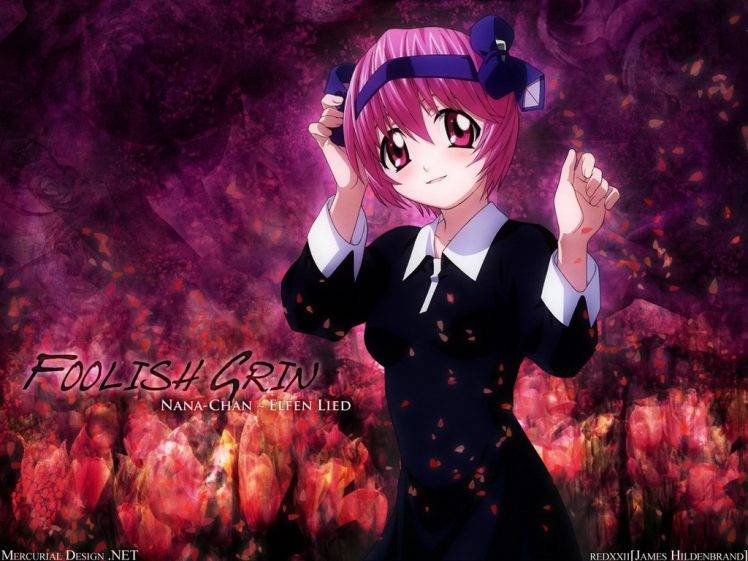 Elfen Lied, Anime, Anime Girls, Pink Hair, Red Eyes, Nana HD Wallpaper Desktop Background