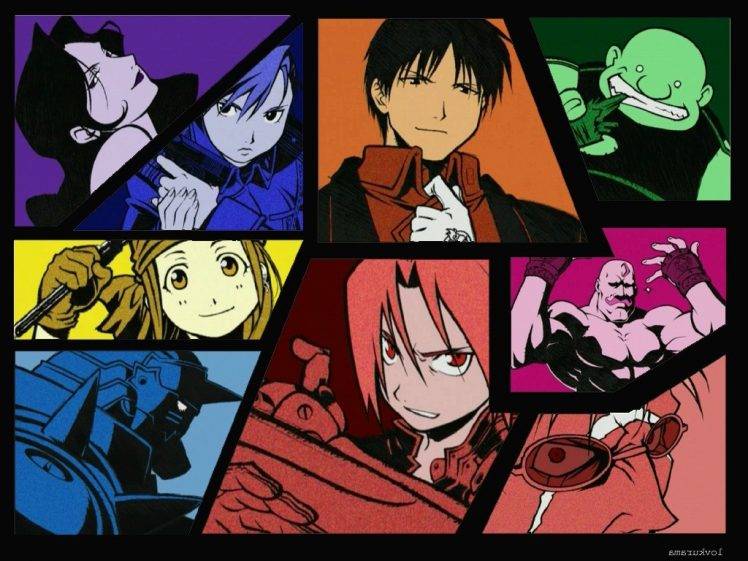 anime, Roy Mustang, Lust, Rockbell Winry, Riza Hawkeye, Elric Edward, Elric Alphonse HD Wallpaper Desktop Background
