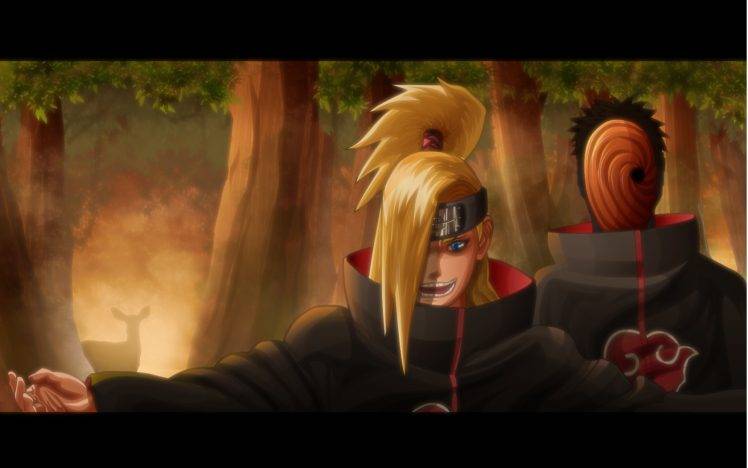 Deidara, Naruto Shippuuden, Akatsuki, Tobi HD Wallpaper Desktop Background
