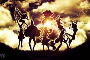 One Piece, Clouds, Silhouette, Lens Flare