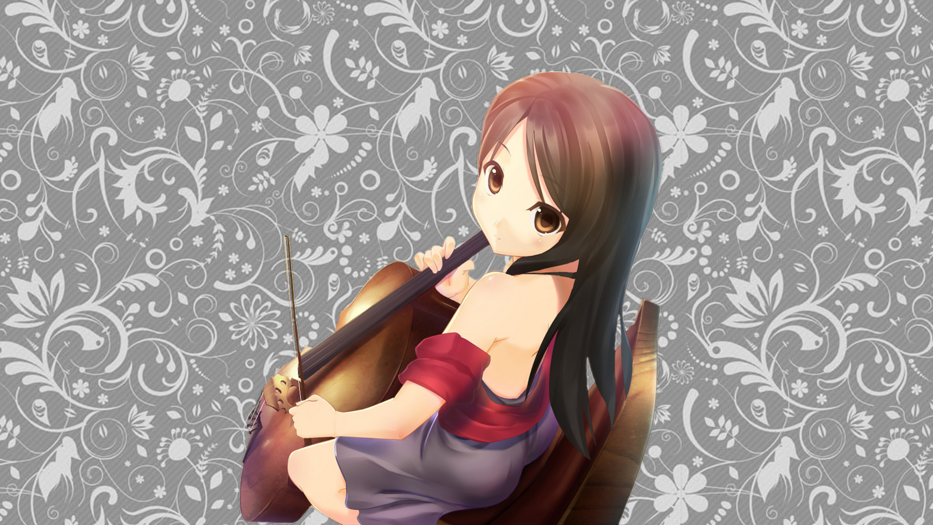 music, Orchestra, Anime Girls, Anime Wallpaper