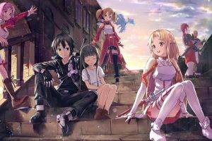 Sword Art Online, Mills Andrew Gilbert, Yuuki Asuna, Yui MHCP001, Ayano Keiko, Shinozaki Rika, Kirigaya Kazuto, Tsuboi Ryoutarou, Anime