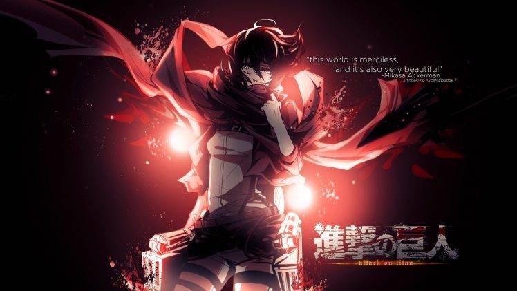 Shingeki No Kyojin, Mikasa Ackerman, Anime Girls, Anime HD Wallpaper Desktop Background