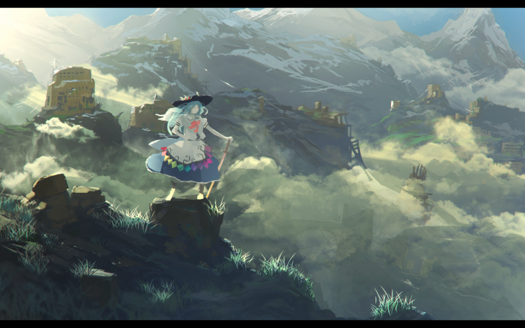 anime Girls, Landscape HD Wallpaper Desktop Background
