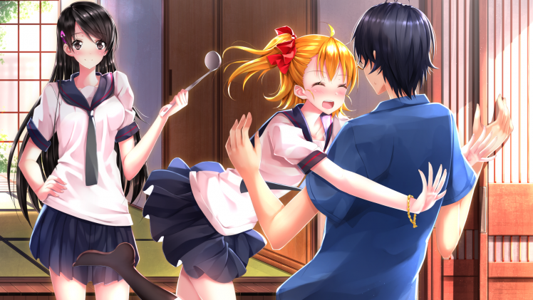 Barakamon, Anime, Anime Girls, School Uniform, Handa Seishuu, Kotoishi Naru, Kubota Hina, Swordsouls HD Wallpaper Desktop Background