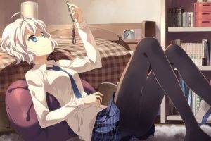 anime, School Uniform, Pantyhose, Original Characters, Anime Girls