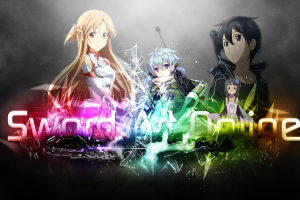 Sword Art Online, Kirigaya Kazuto, Yuuki Asuna, Rainbows, Asada Shino