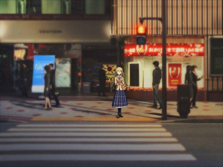 Chaos;Head, Anime, School Uniform, Kusonoki Yua HD Wallpaper Desktop Background