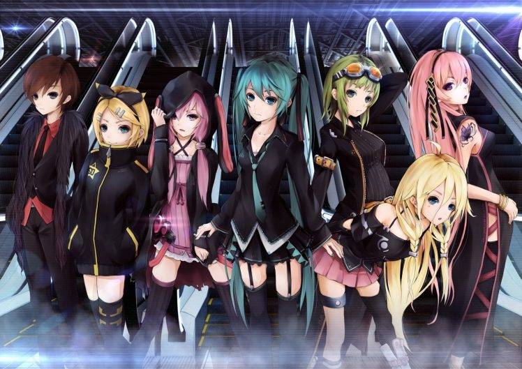 anime, Vocaloid, Megurine Luka, Megpoid Gumi, Hatsune Miku, Yuzuki Yukari, Meiko, IA (Vocaloid) HD Wallpaper Desktop Background