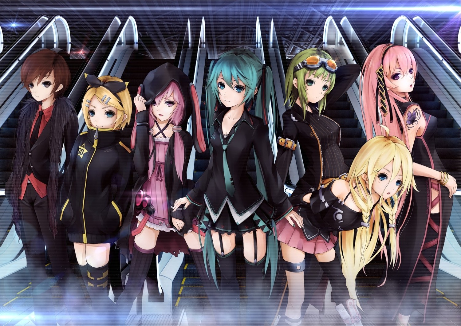 anime, Vocaloid, Megurine Luka, Megpoid Gumi, Hatsune Miku, Yuzuki Yukari, Meiko, IA (Vocaloid) Wallpaper