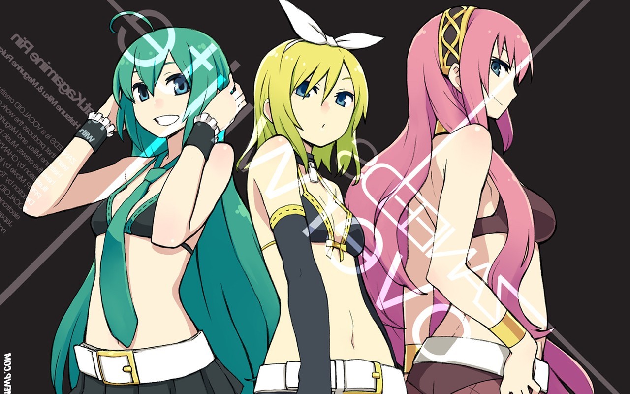 anime, Vocaloid, Hatsune Miku, Megurine Luka, Kagamine Len Wallpaper