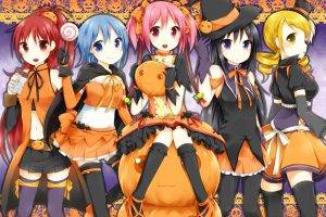 anime Girls, Mahou Shoujo Madoka Magica, Halloween