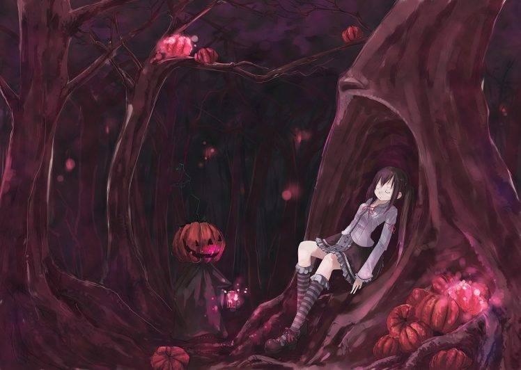anime Girls, Halloween, Anime, Original Characters HD Wallpaper Desktop Background