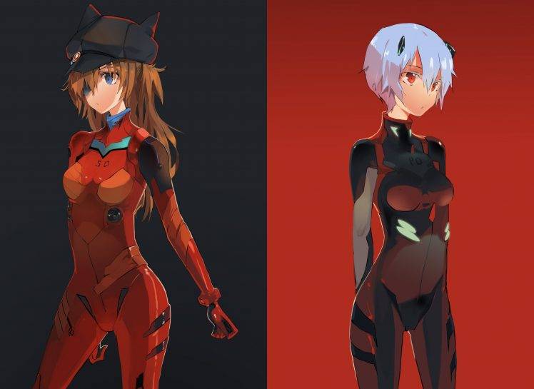 Asuka Langley Soryu, Ayanami Rei, Neon Genesis Evangelion HD Wallpaper Desktop Background