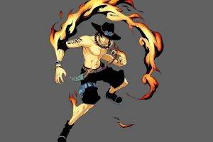 Portgas D. Ace, One Piece, Simple Background