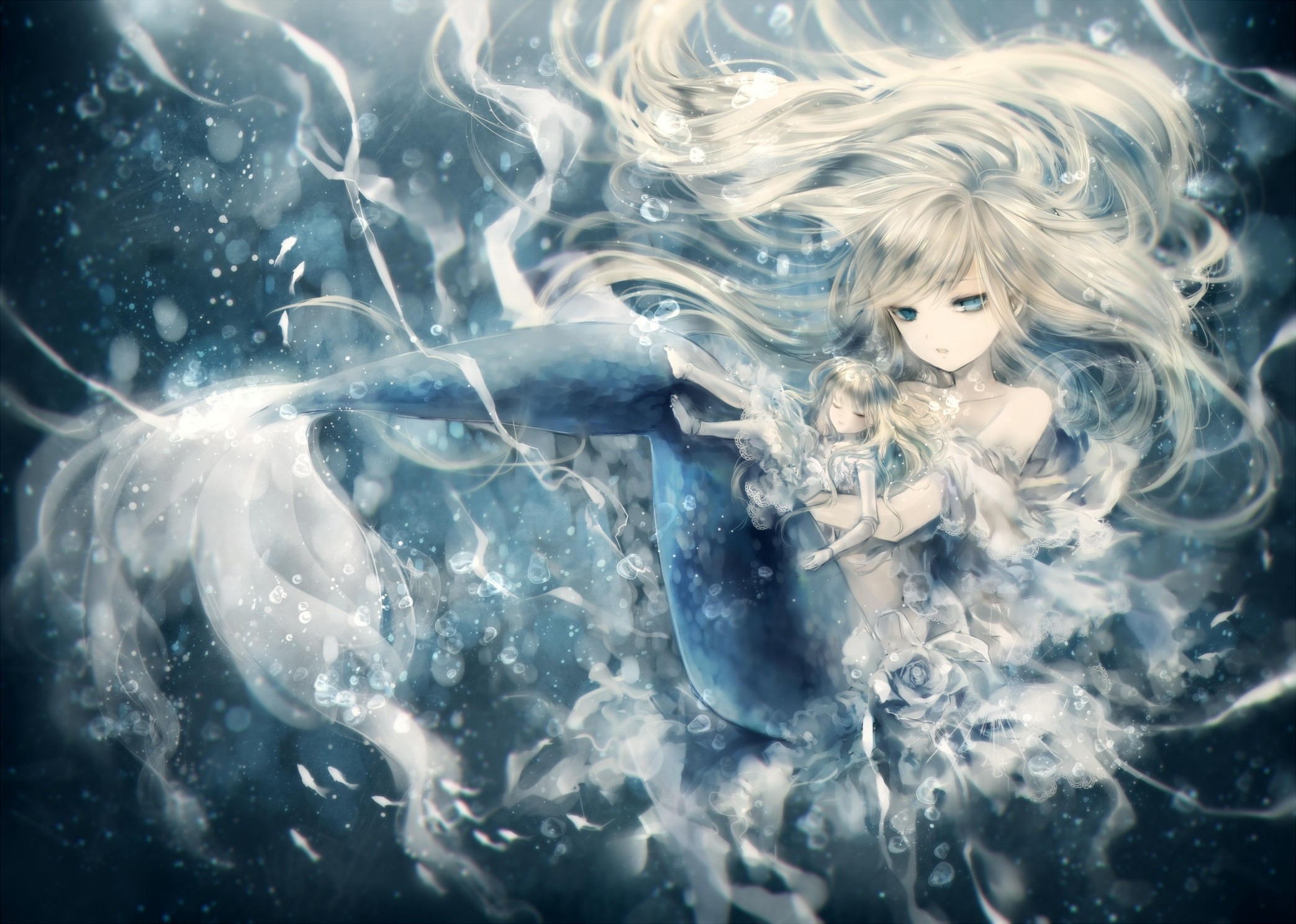 mermaids, Anime Girls, Doll, Original Characters Wallpaper