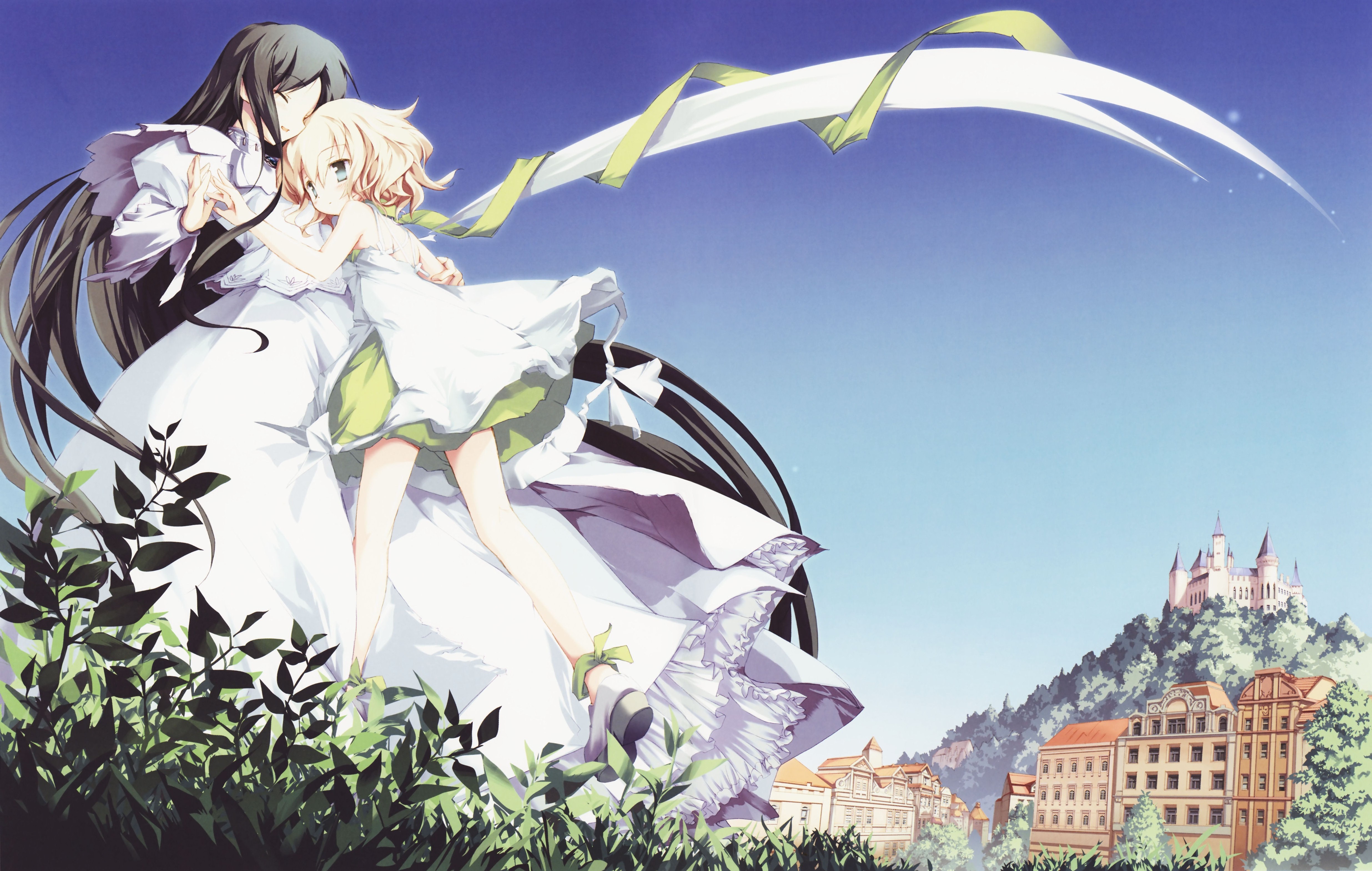 anime Girls, Castle, Katahane, Visual Novel Wallpaper