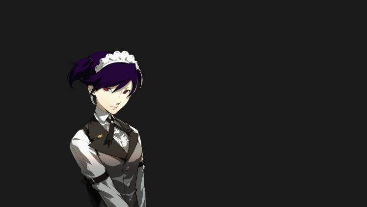 Persona Series, Persona 4 Arena Ultimax, Kikuno Saikawa, Simple Background HD Wallpaper Desktop Background