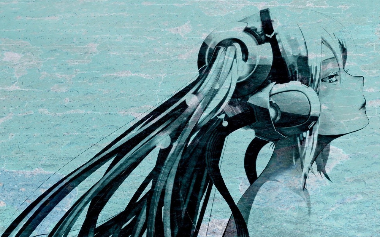 anime, Hatsune Miku, Vocaloid, Headphones Wallpaper