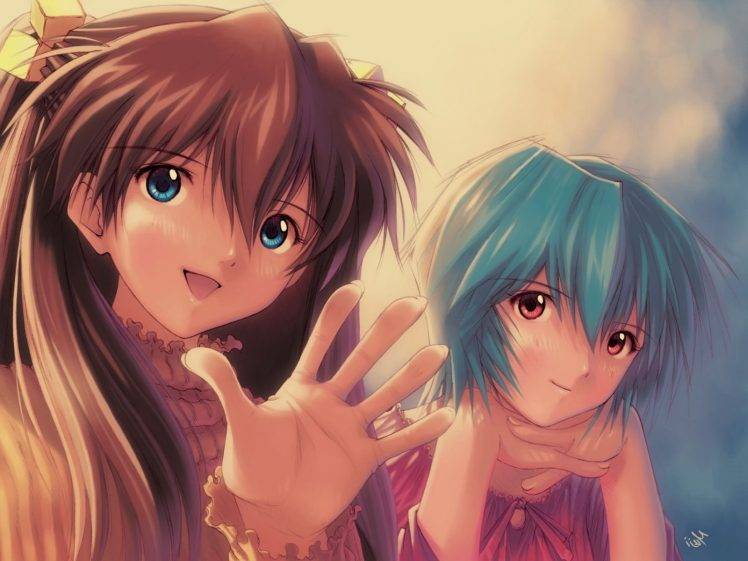 Neon Genesis Evangelion, Ayanami Rei, Asuka Langley Soryu HD Wallpaper Desktop Background