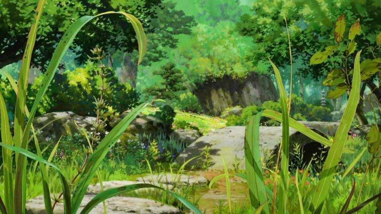 anime, Artwork, Forest, Nature, Life, Trees HD Wallpaper Desktop Background
