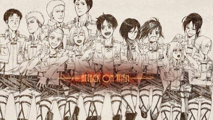 Shingeki No Kyojin, Eren Jeager, Mikasa Ackerman, Armin Arlert, Blouse Sasha, Anime HD Wallpaper Desktop Background