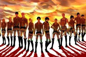 Shingeki No Kyojin, Eren Jeager, Mikasa Ackerman, Armin Arlert, Blouse Sasha, Anime