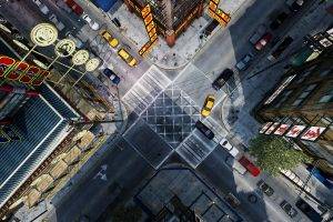 CGI, Intersections, Top View, Grand Theft Auto IV, Birds Eye View