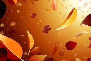 digital Art, Brown, CGI, Leaves, Maple Leaves, Fall, Minimalism