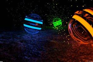 CGI, Sphere, Orange, Blue, Green