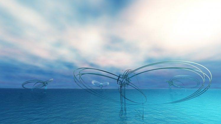 water, CGI, Digital Art, Structure HD Wallpaper Desktop Background