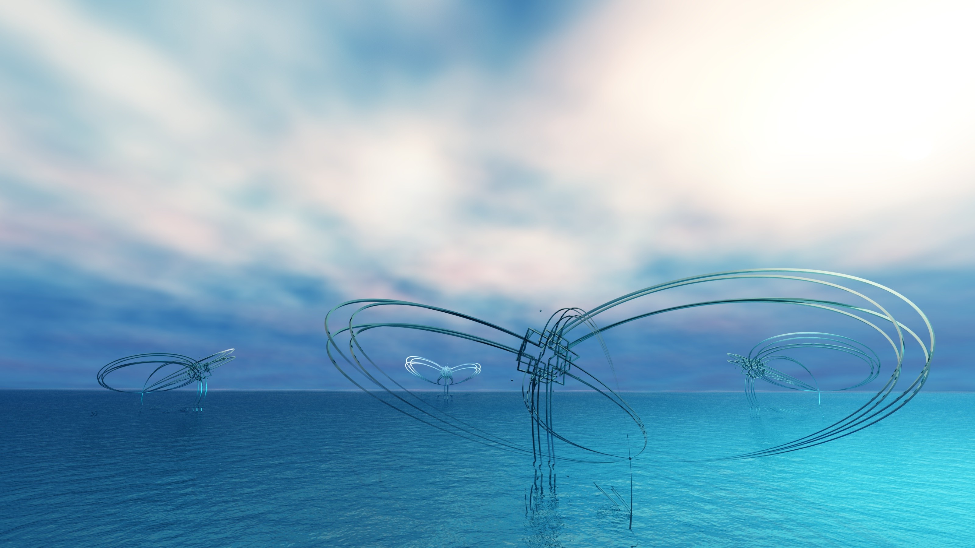 water, CGI, Digital Art, Structure Wallpaper