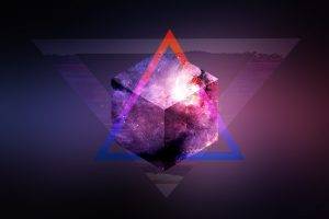 space, Mix Up, Purple, Triangle, Blurred, 3D