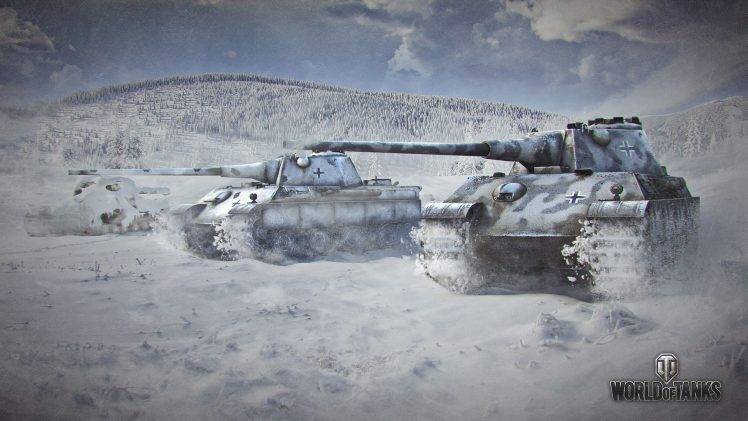 World Of Tanks, Wargaming, Nature, Forest, Winter, Panther Tank, Pzkpfw V Panther HD Wallpaper Desktop Background