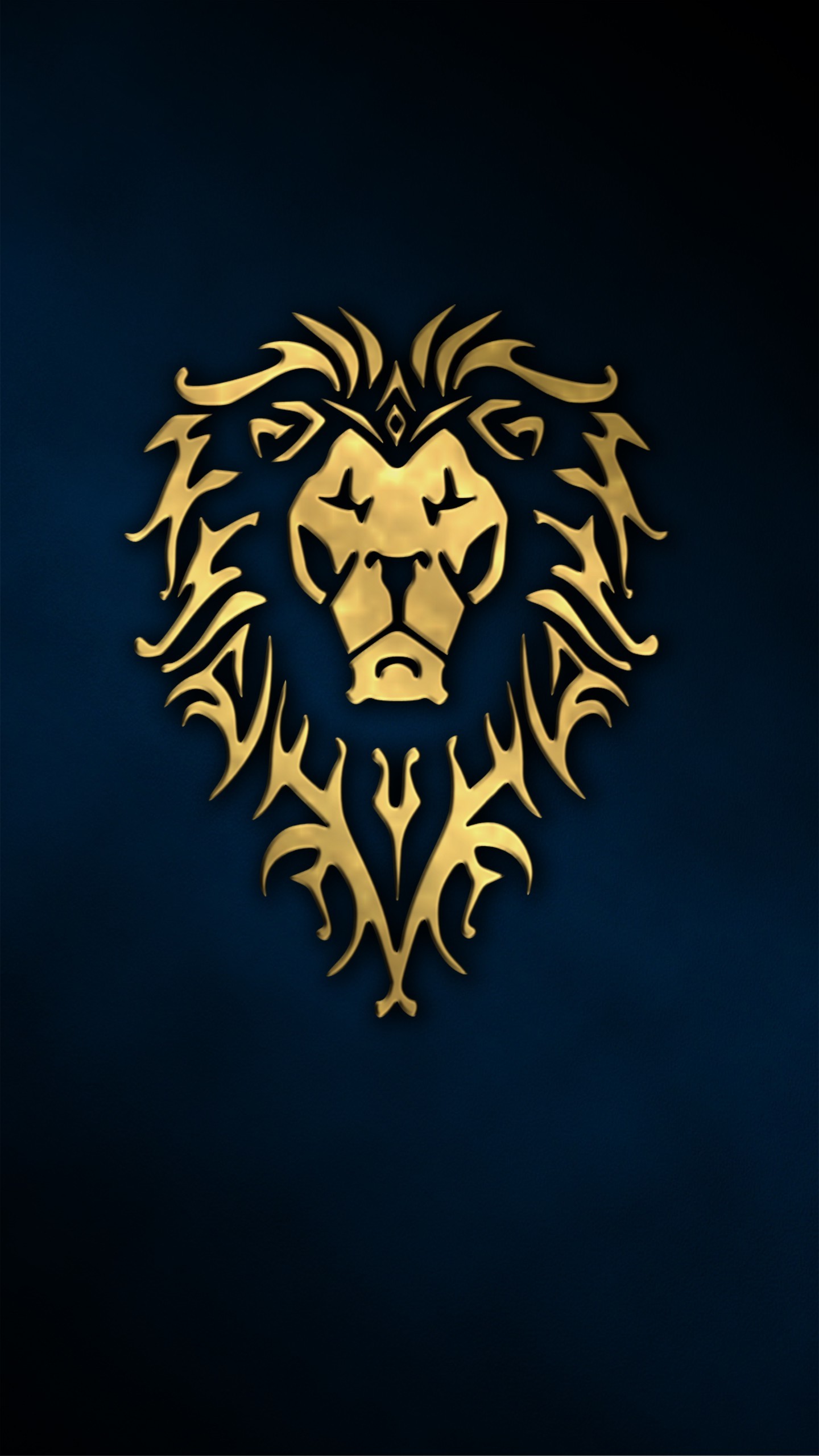 digital Art, Portrait Display, Simple Background, Minimalism, Animals, Lion, Blue Background, Symmetry Wallpaper