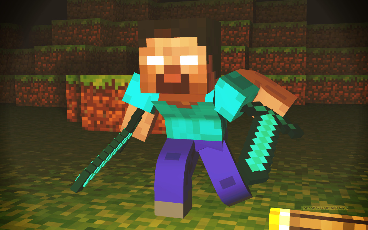 What is the title of this picture ? Minecraft, Herobrine, Video Games Wallpapers HD / Desktop and Mobile