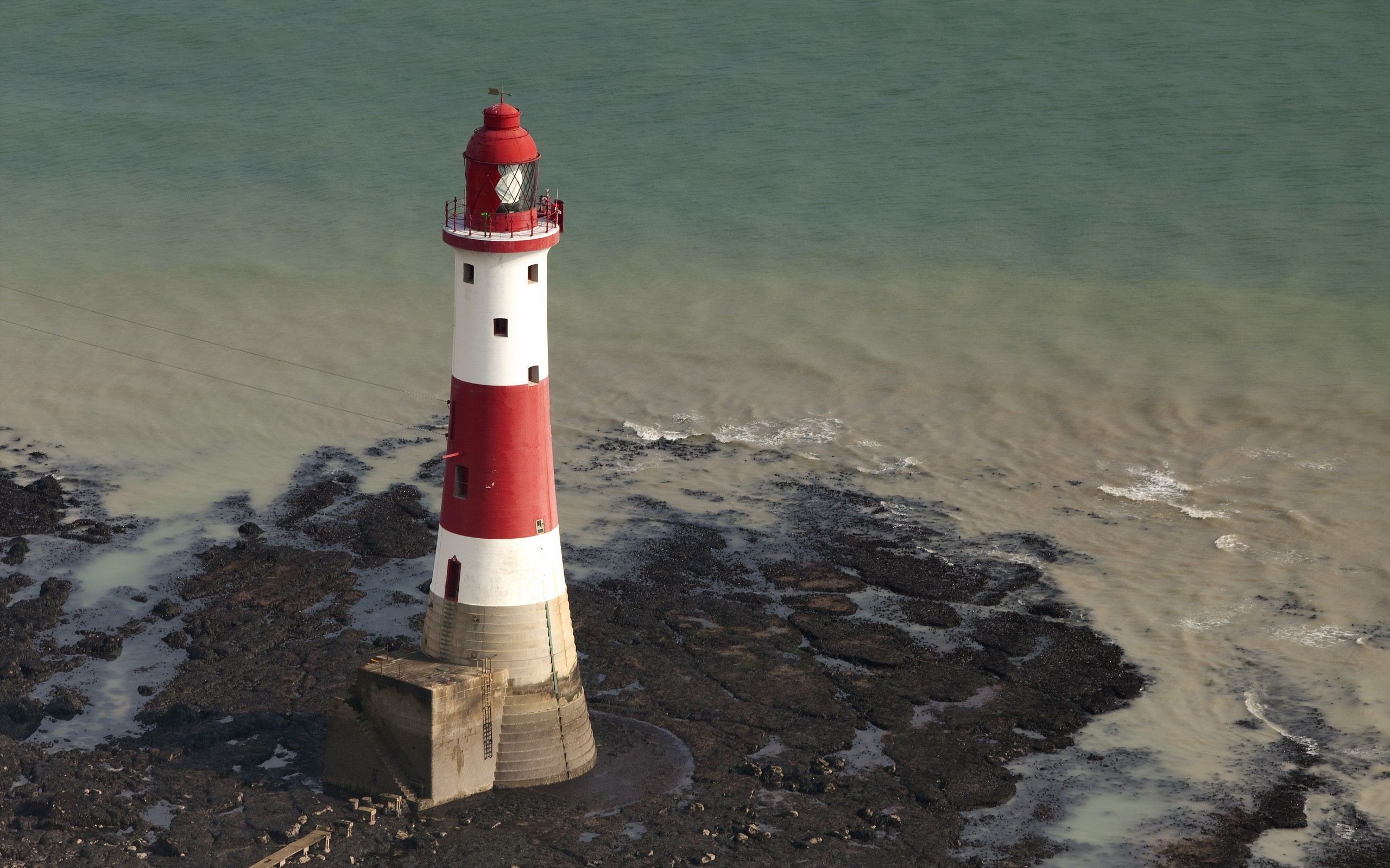 nature, Lighthouse, Beach Wallpaper
