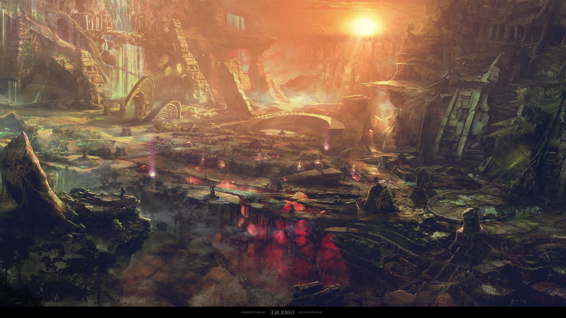 fantasy Art, Moba, Video Games, Sun, Ancient, The Godlike Wallpaper