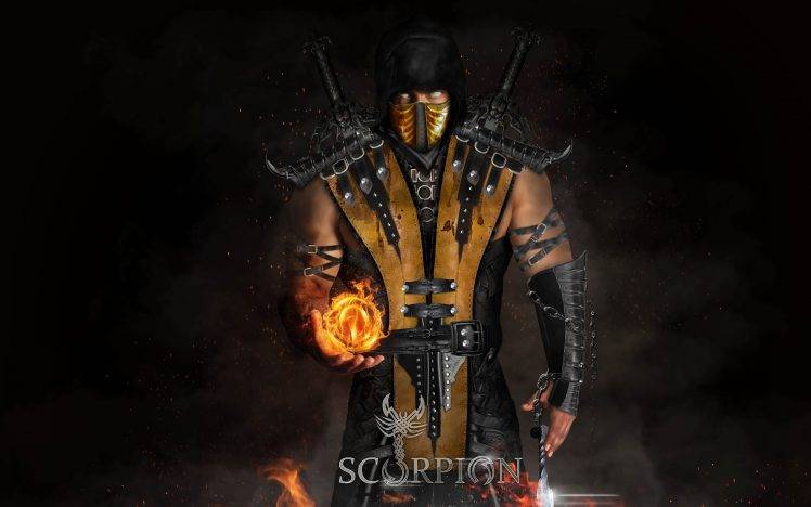 Scorpion (character), Mortal Kombat, Video Games HD Wallpaper Desktop Background