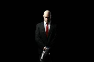 Agent 47, Hitman, Hitman: Absolution, Video Games, Gun, Simple Background, Suits
