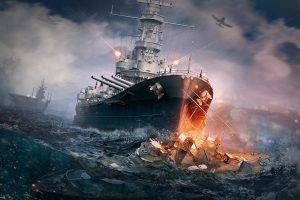 artwork, World Of Warships, Video Games, Battleships, Battle