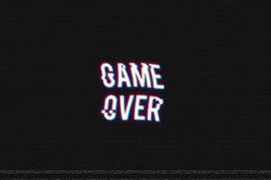 GAME OVER, Video Games, Retro Games, Distortion