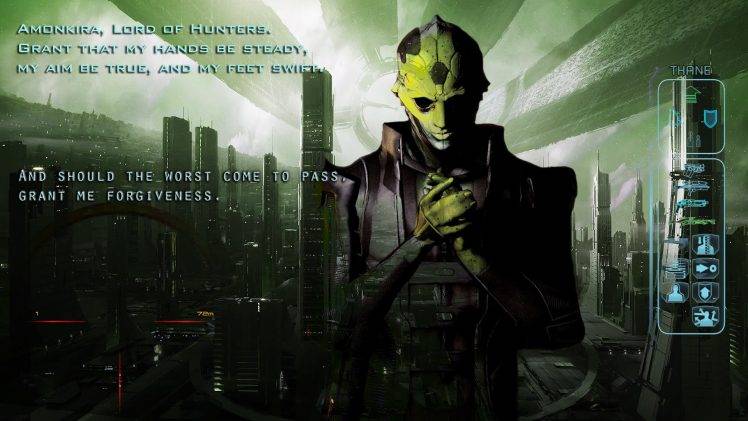video Game Characters, Thane Krios, Mass Effect, Green, Space HD Wallpaper Desktop Background