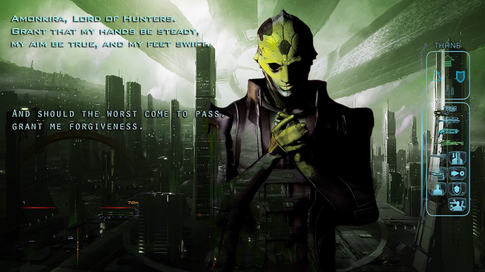 video Game Characters, Thane Krios, Mass Effect, Green, Space Wallpaper