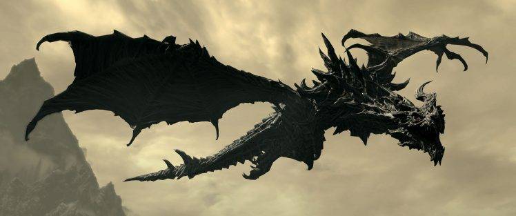Alduin, Video Games, The Elder Scrolls V: Skyrim, Dragon HD Wallpaper Desktop Background