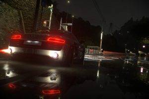 Driveclub, Audi, V10 Engine, Rain, Audi R8, Video Games, Night, Road, Lights