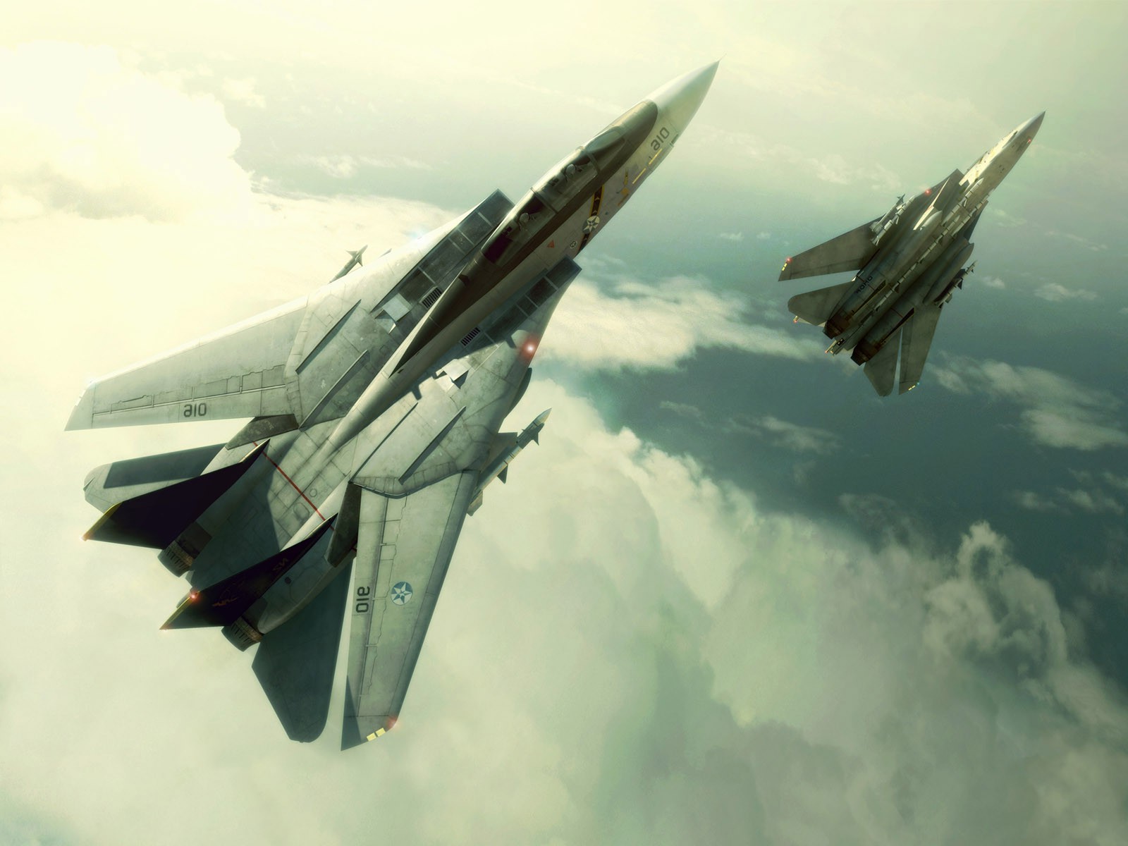 Grumman F 14 Tomcat, Clouds, Video Games, Ace Combat, Military Aircraft, Aircraft Wallpaper