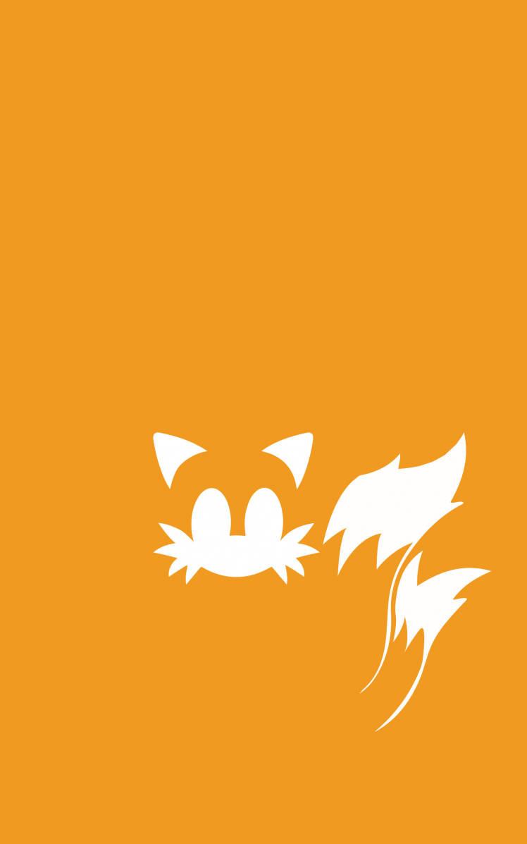 Tails (character), Minimalism, Portrait Display, Sonic The Hedgehog, Video Games HD Wallpaper Desktop Background