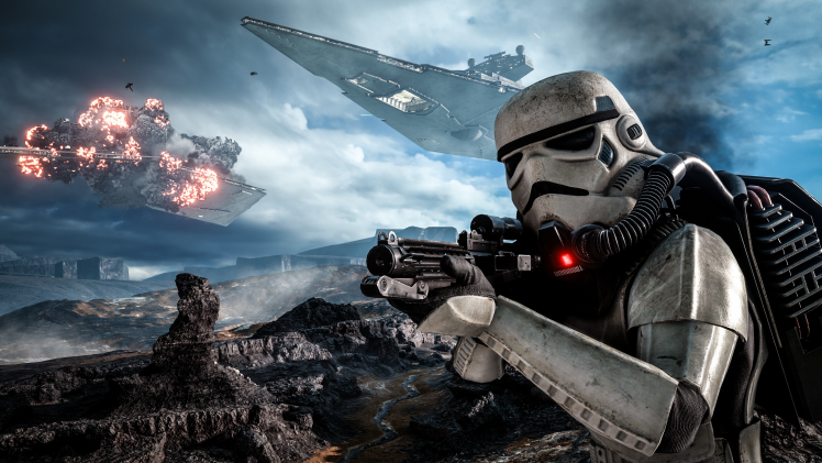stormtrooper, Star Wars: Battlefront, Star Destroyer, Battle, Video Games, Explosion, Star Wars HD Wallpaper Desktop Background