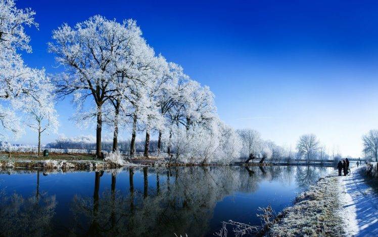 water, Sky, Clouds, Nature, Landscape, Winter HD Wallpaper Desktop Background